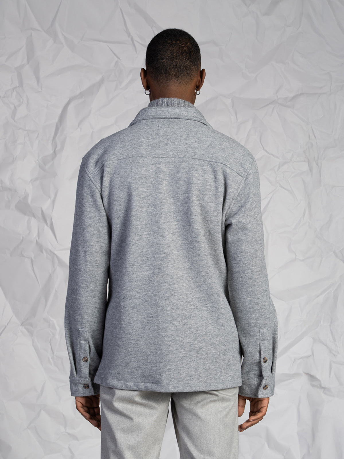 OVERSHIRT IN TESSUTO MORBIDO|Colore:Grigio