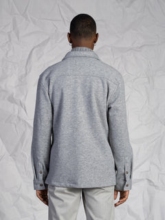 Overshirt in tessuto morbido|Colore:Grigio