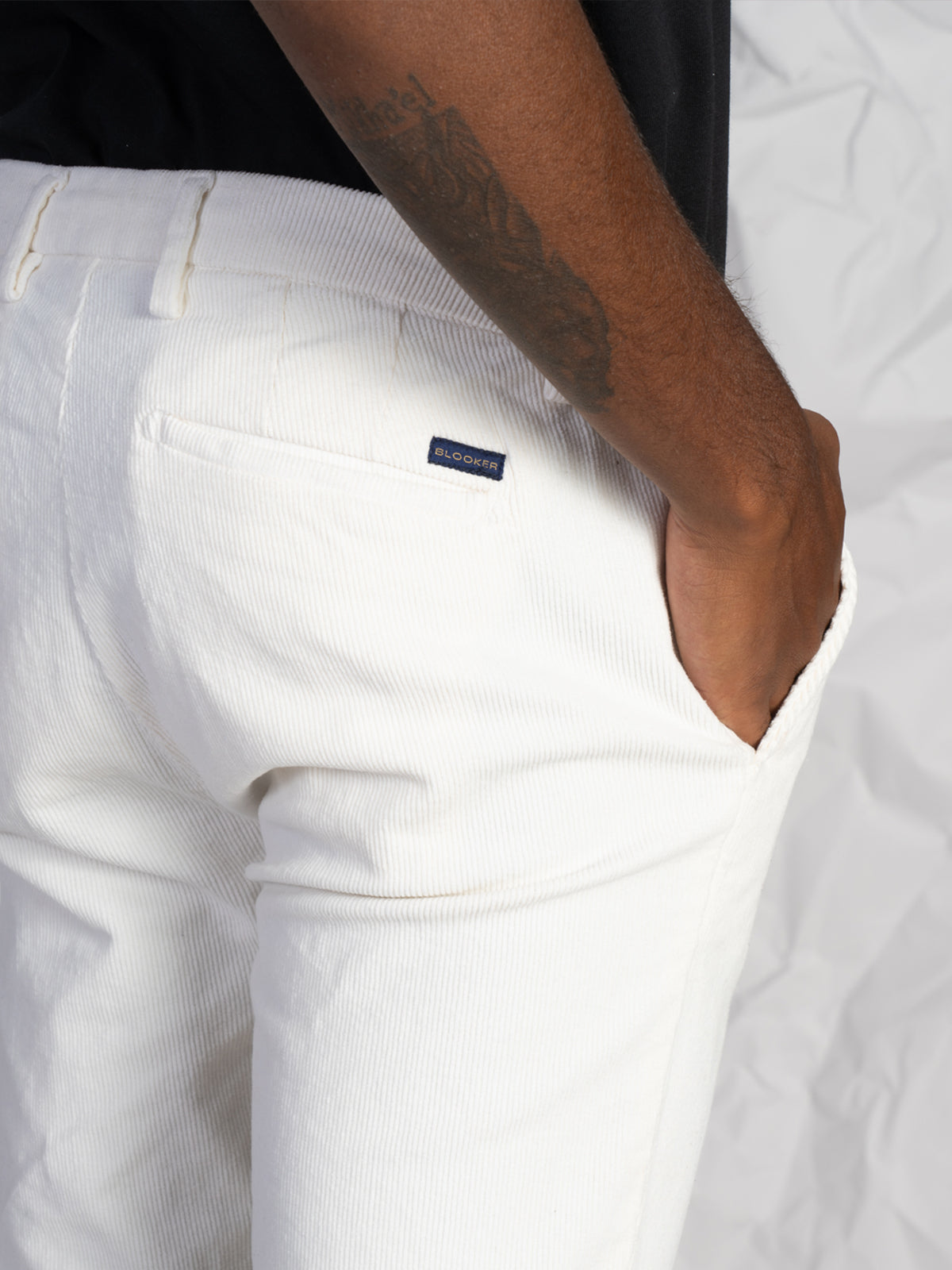 Pantaloni velluto a coste|Colore:Panna
