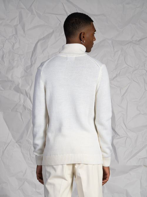 Maglia collo alto|Colore:Panna