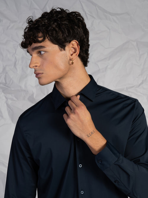 Camicia tessuto tecnico|Colore:Blu