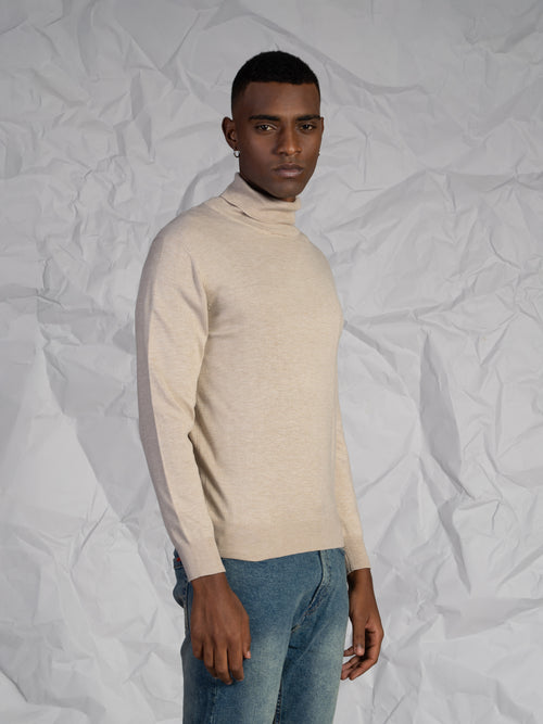 Maglia collo alto basic|Colore:Beige
