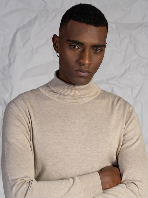 Maglia collo alto basic|Colore:Beige