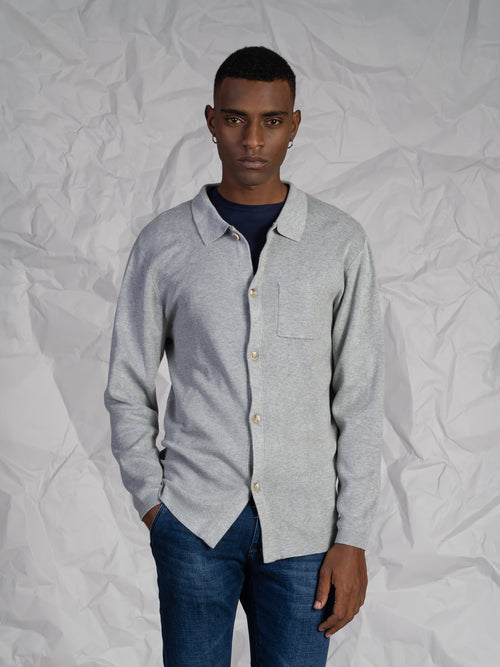 Cardigan con bottoni|Colore:Grigio