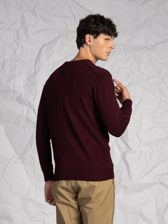 Maglia girocollo lavorazione liscia|Colore:Bordeaux