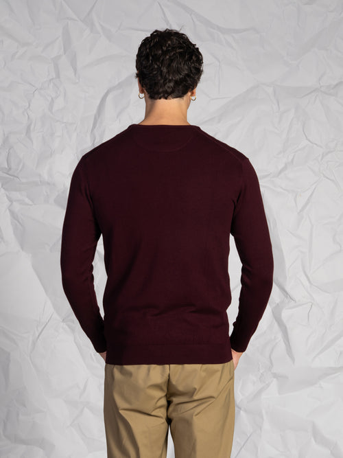 Maglia girocollo lavorazione liscia|Colore:Bordeaux