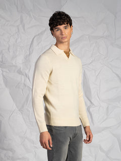 Maglia collo polo|Colore:Beige chiaro