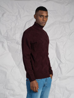 Maglia collo alto|Colore:Bordeaux