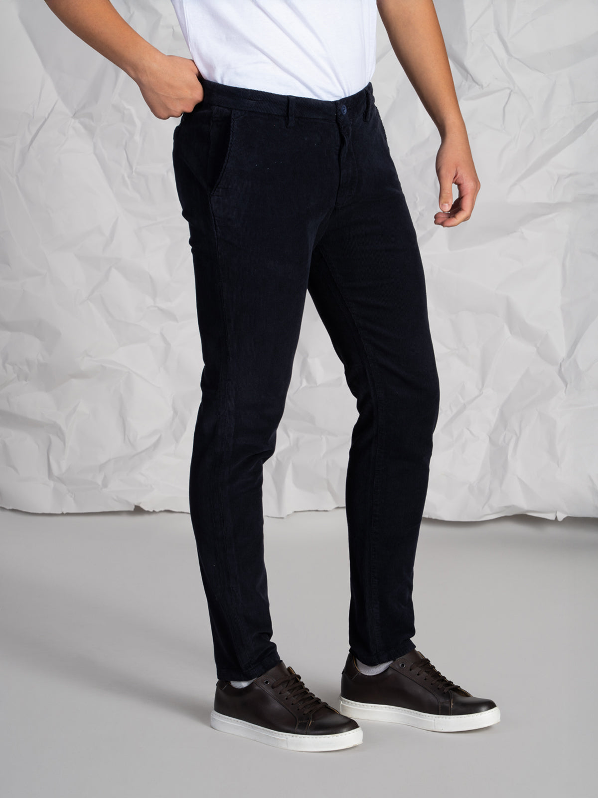 Pantaloni velluto a coste|Colore:Blu
