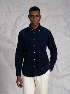 Camicia velluto millerighe|Colore:Blu