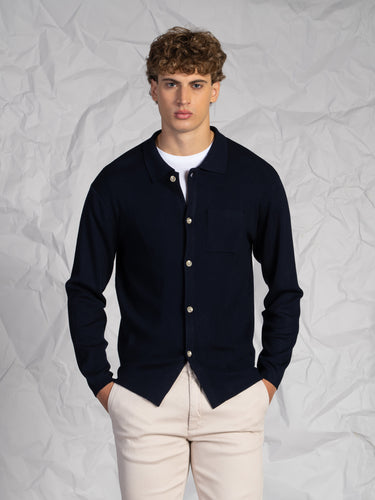Cardigan con bottoni|Colore:Blu