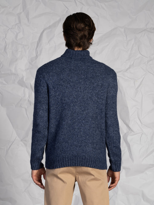 Maglia collo alto|Colore:Blu