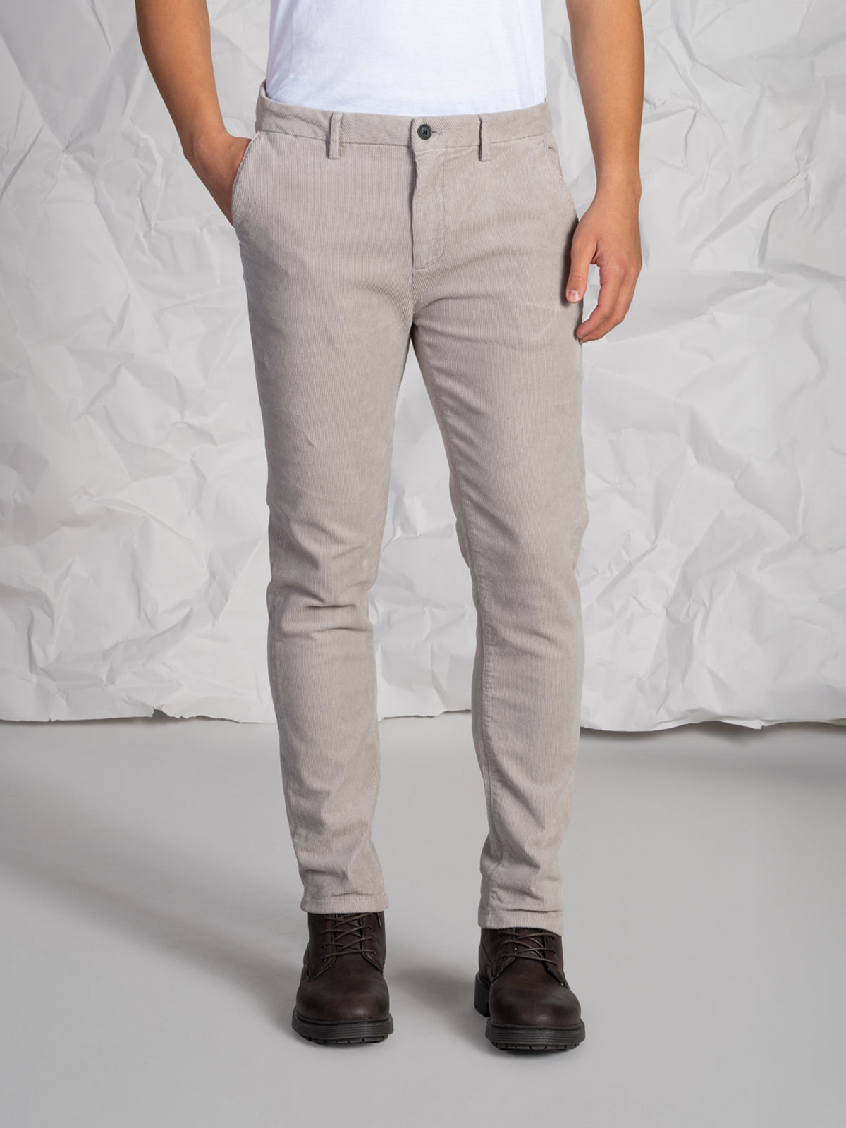 Pantaloni velluto a coste|Colore:Grigio