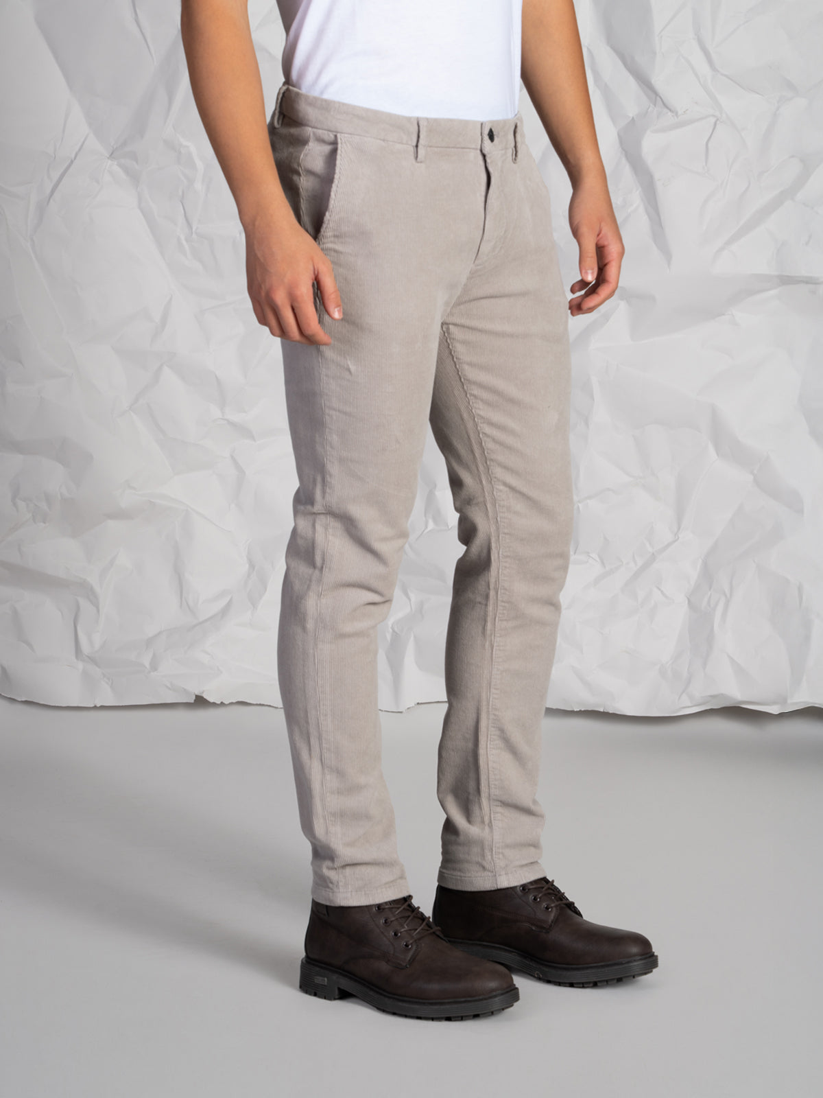 Pantaloni velluto a coste|Colore:Grigio