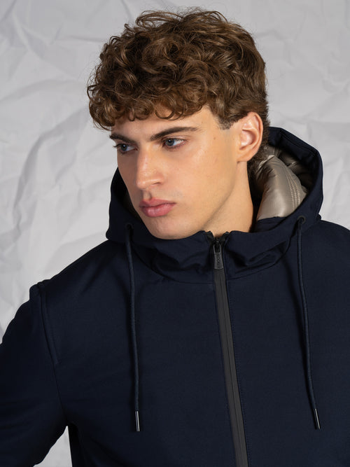 Giubbotto con cappuccio|Colore:Blu