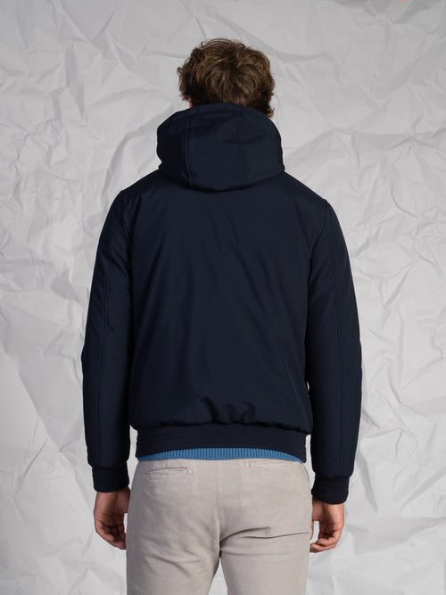 Giubbotto con cappuccio|Colore:Blu