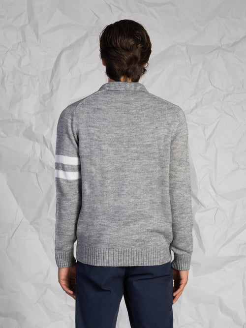 Cardigan con bottoni|Colore:Grigio