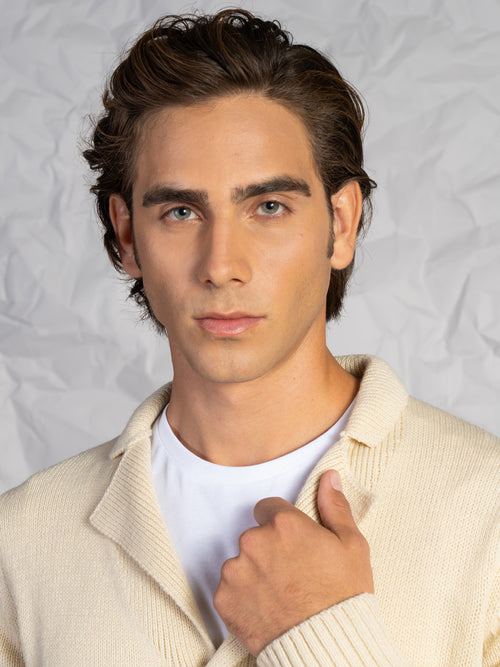 Cardigan con bottoni|Colore:Beige chiaro