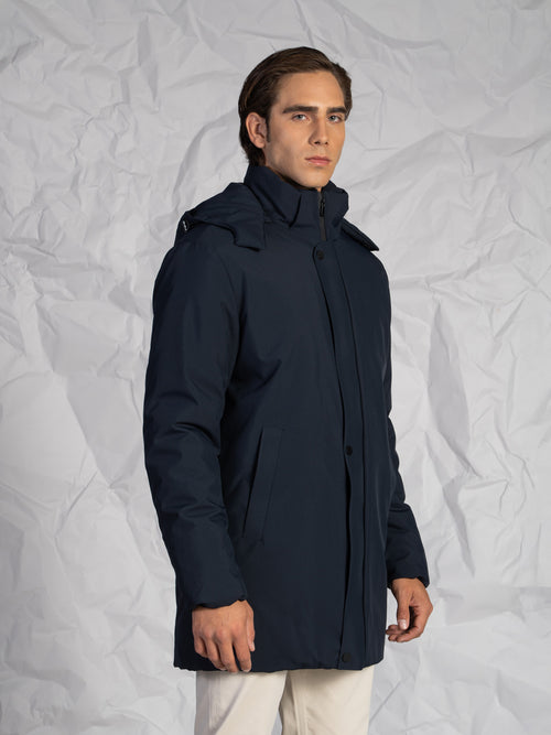 Giubbotto lungo|Colore:Blu