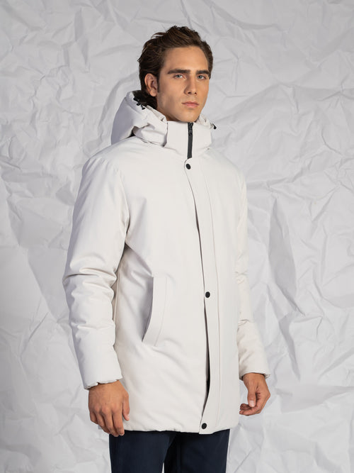 Giubbotto lungo|Colore:Panna