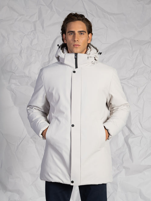 Giubbotto lungo|Colore:Panna