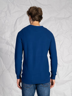 Maglia doppio collo|Colore:Indaco