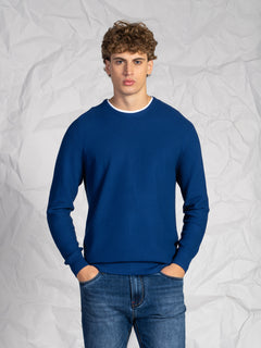 Maglia doppio collo|Colore:Indaco