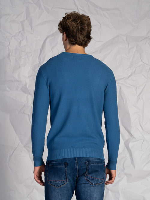 Maglia doppio collo|Colore:Cielo