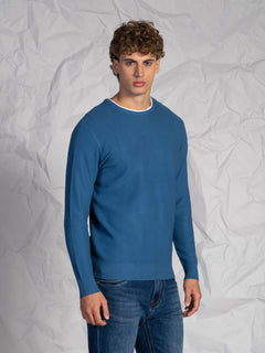 Maglia doppio collo|Colore:Cielo