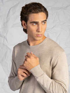 Maglia girocollo lavorazione liscia|Colore:Beige