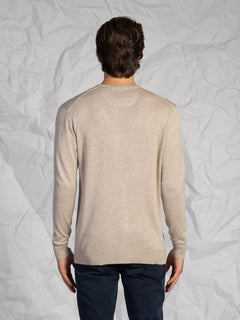 Maglia girocollo lavorazione liscia|Colore:Beige