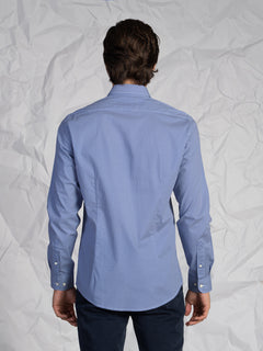 Camicia microfantasia blu|Colore:Fantasia 3