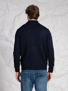 Cardigan con zip|Colore:Blu