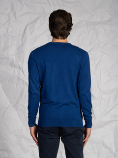 Maglia girocollo nido d’ape|Colore:Indaco
