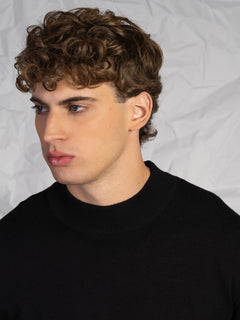 Maglia collo lupetto|Colore:Nero