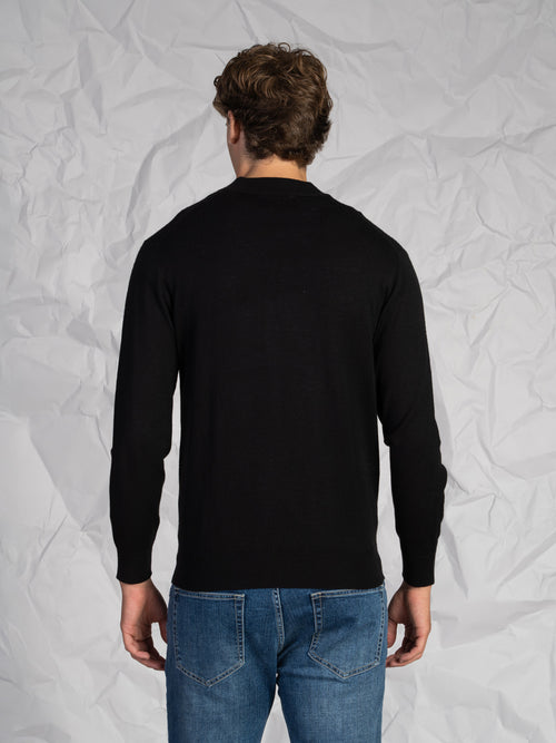 Maglia collo lupetto|Colore:Nero