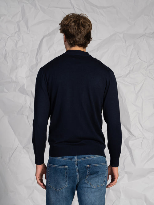 Maglia collo lupetto|Colore:Blu