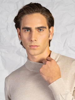 Maglia collo lupetto|Colore:Beige