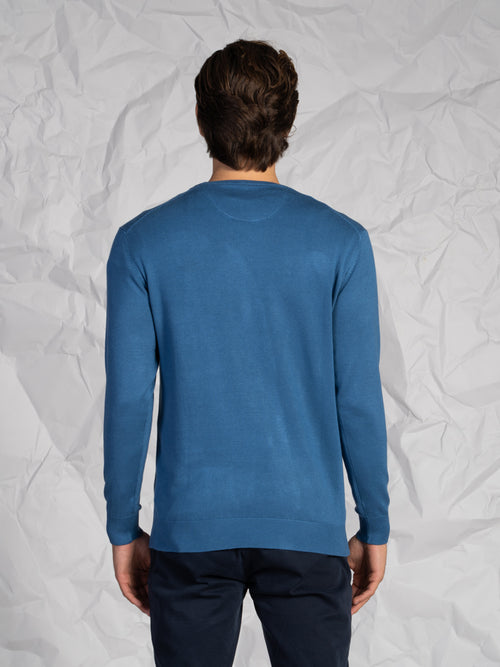 Maglia girocollo lavorazione liscia|Colore:Cielo