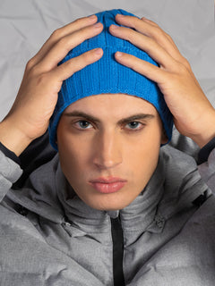 Berretto a maglia rasata|Colore:Azzurro