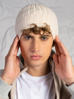 Berretto a maglia rasata|Colore:Beige