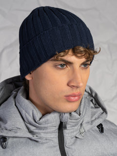 Berretto a maglia rasata|Colore:Blu