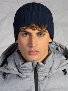 Berretto a maglia rasata|Colore:Blu