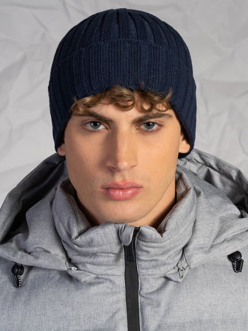 Berretto a maglia rasata|Colore:Blu