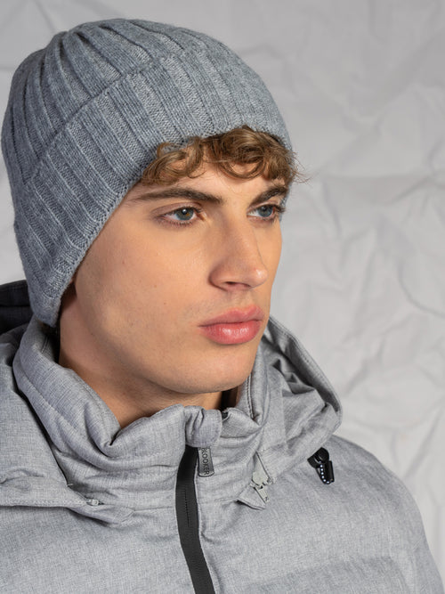 Berretto a maglia rasata|Colore:Grigio chiaro