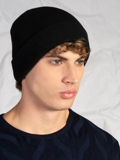 Berretto a coste|Colore:Nero