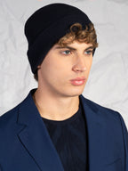 Berretto a coste|Colore:Blu