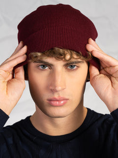 Berretto a coste|Colore:Bordeaux