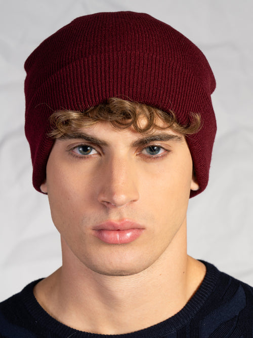 Berretto a coste|Colore:Bordeaux