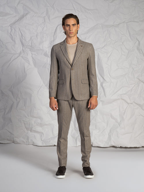 Abito a righe|Colore:Fango